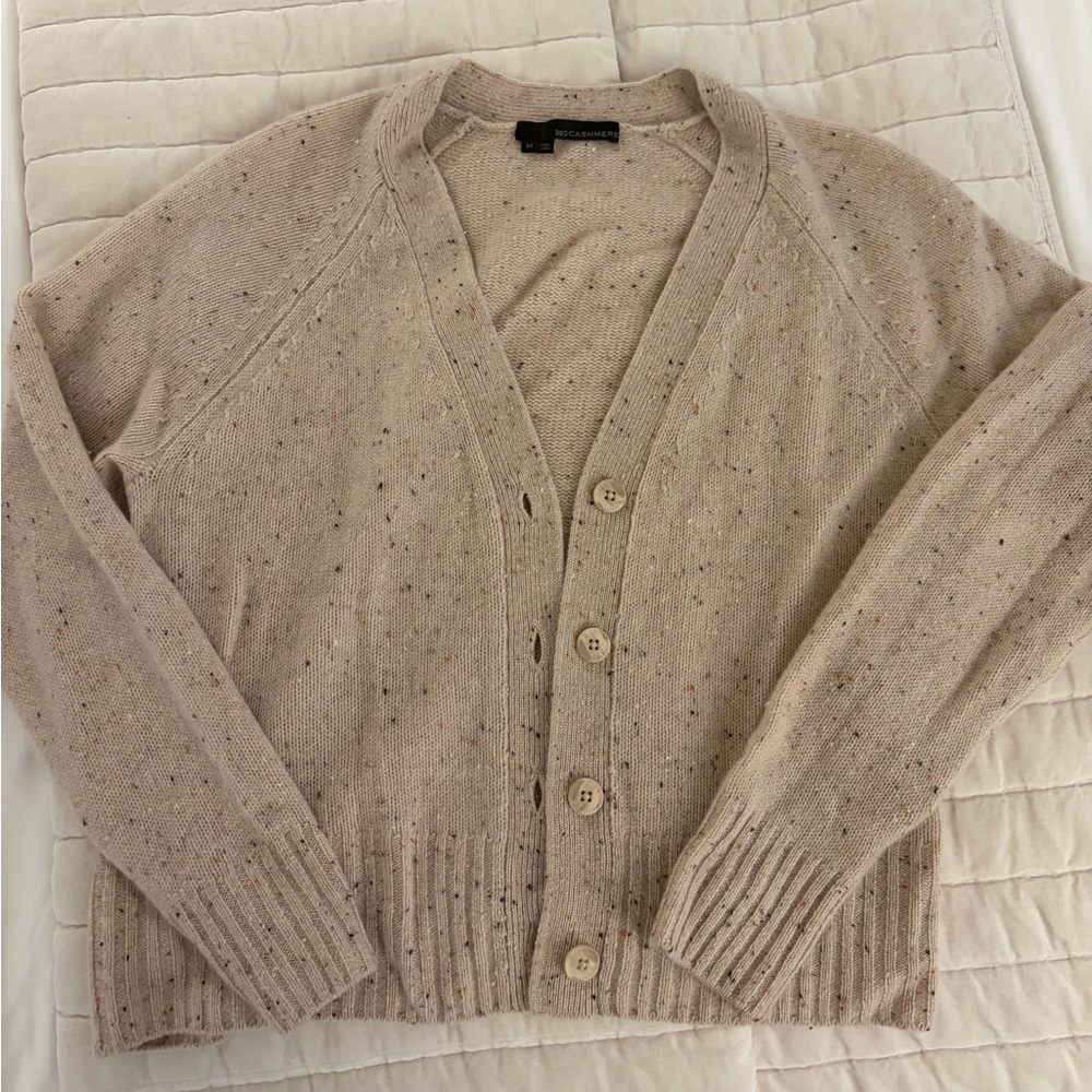 360 Cashmere Speckled Knit Sweater